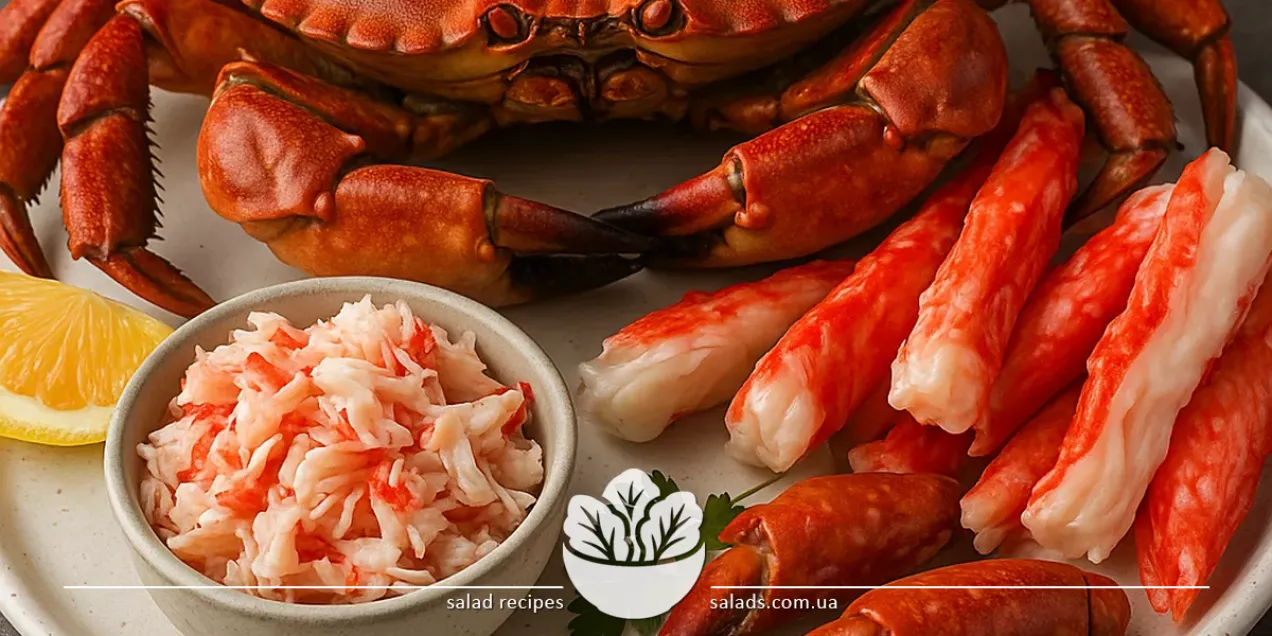 Crabes entiers bouillis avec citron et herbes sur une assiette