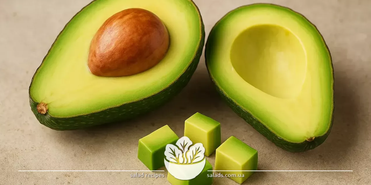 Avocat coupé en deux avec noyau