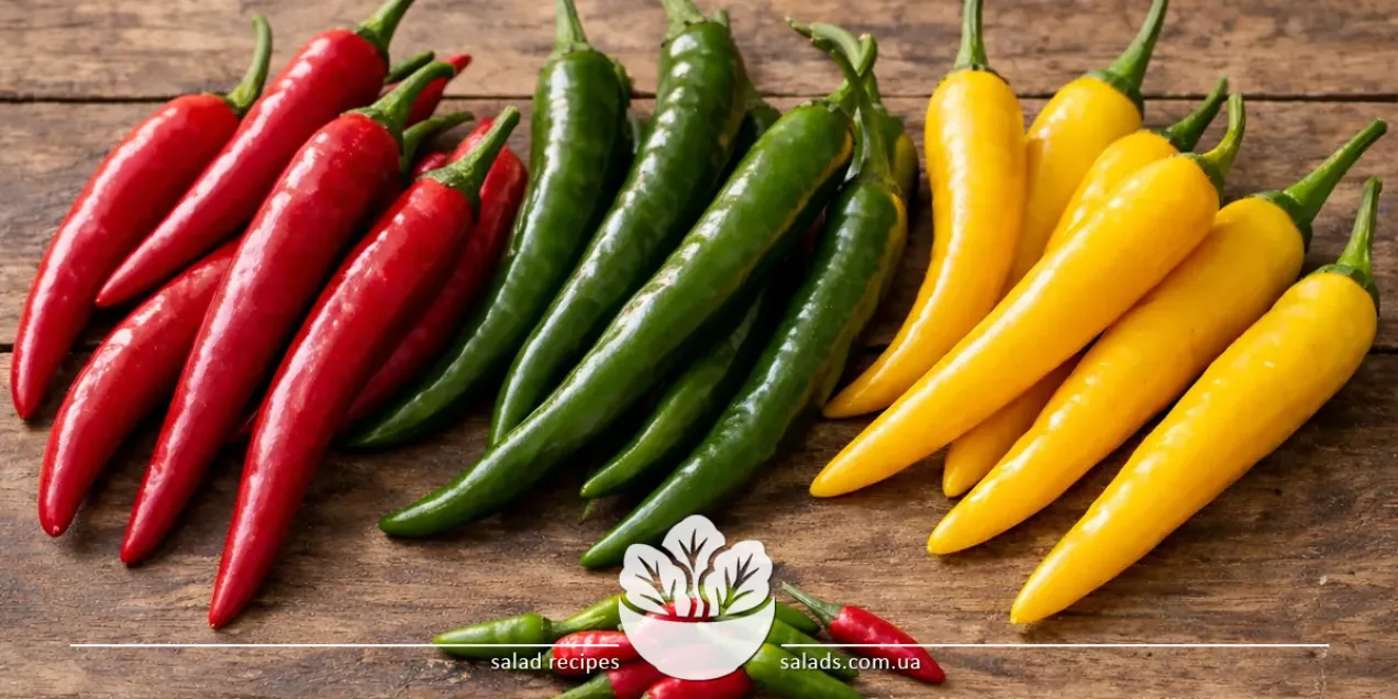 Gousses fraîches de piment fort de différentes nuances sur fond sombre