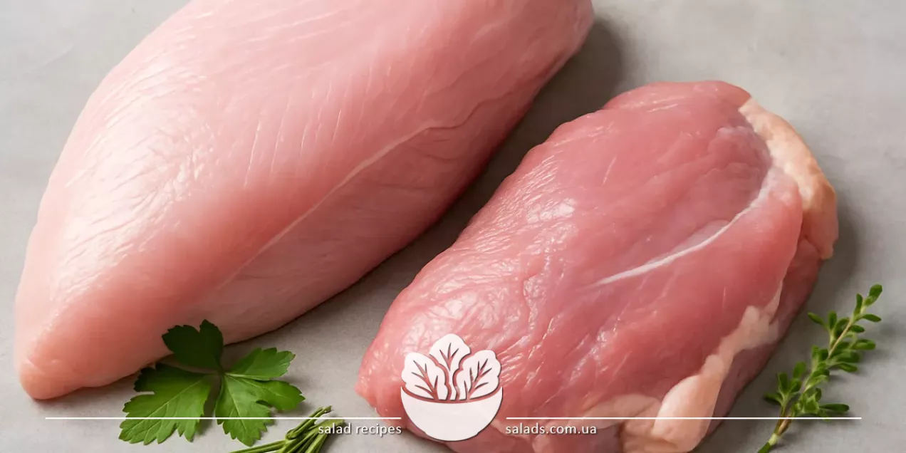 Сырое мясо индейки на деревянной доске с травами