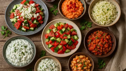 Preparatele tradiționale din Balcani: ćevapi, musaca, ajvar, pită și tarator