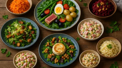 Preparate tradiționale franceze: baghetă, ratatouille, croissante, brânzeturi și vin