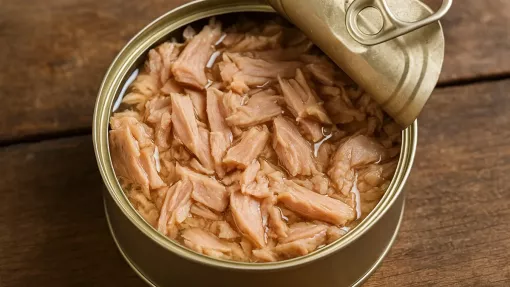 Canned tuna in a can